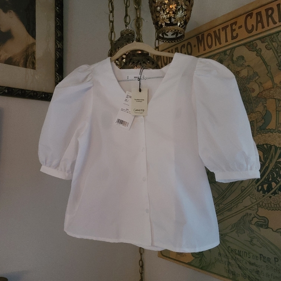 MNG by Mango Cotton Blouse - Picture 1 of 3